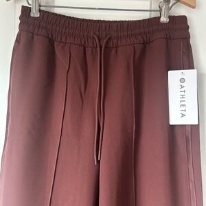 NWT Athleta Endeavor High Rise Relaxed Pant Cherrywood Red Wide Leg Size XS $119